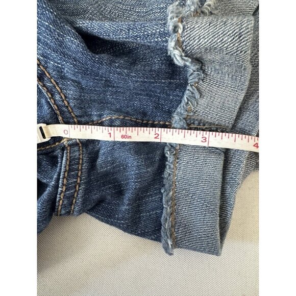 2.1 Denim Y2K Distressed Jean Shorts Daisy Dukes Low Rise 29 Preppy Grunge Apple - Picture 7 of 7